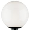Westinghouse Fixture Post Top Outdoor Lantern 100W, Black Poly Glassobe White Acrylic 6686100